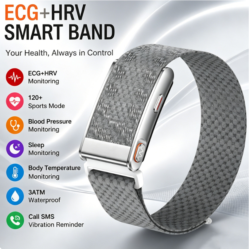 Health Wellness Bracelet - سوار صحي ذكي لمراقبة تخطيط القلب