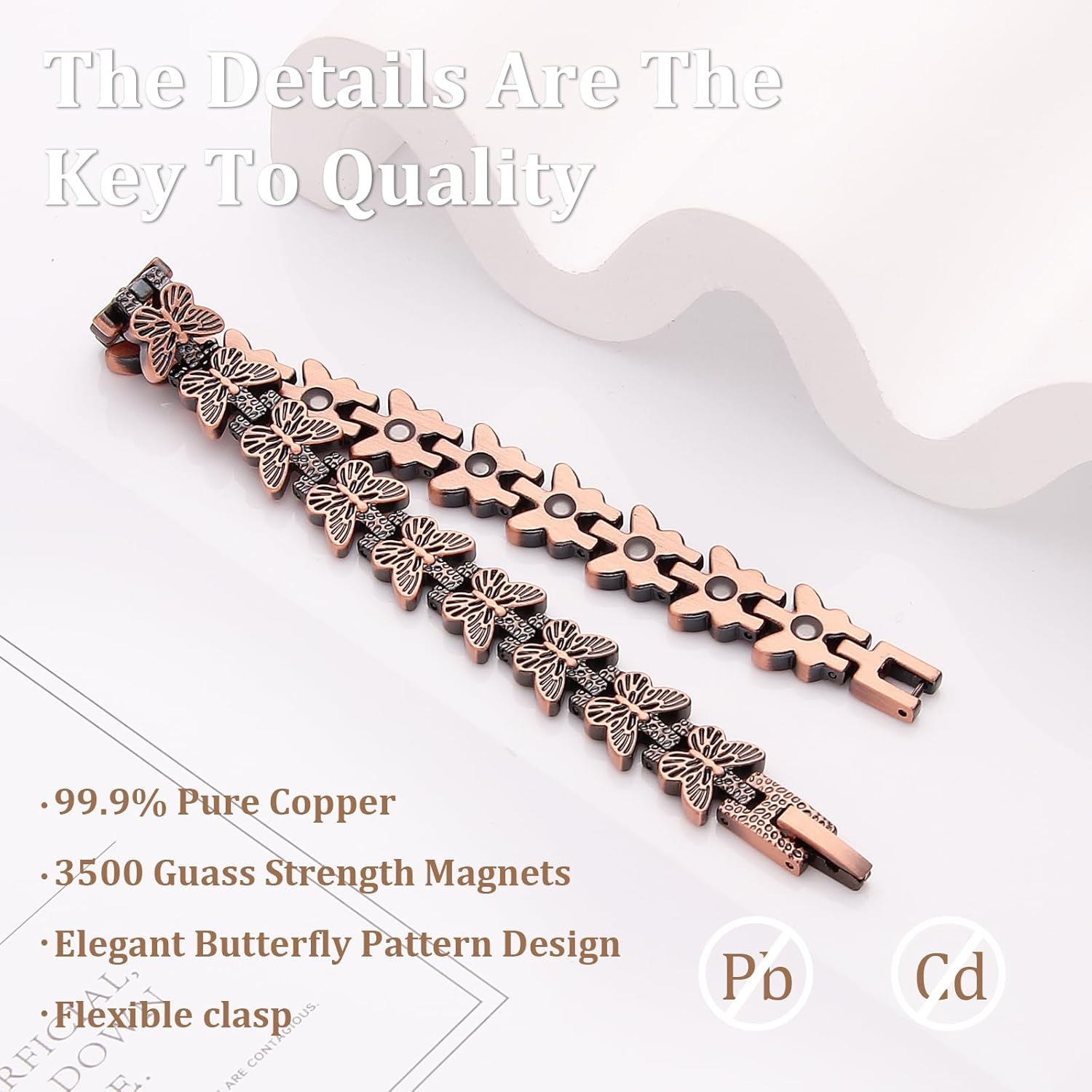 سوار نحاسي مغناطيسي فاخر من GM - مراجعة Health Wellness Bracelet وسعره