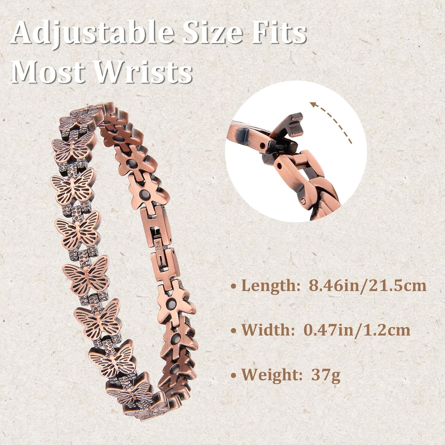 سوار نحاسي مغناطيسي فاخر من GM - مراجعة Health Wellness Bracelet وسعره