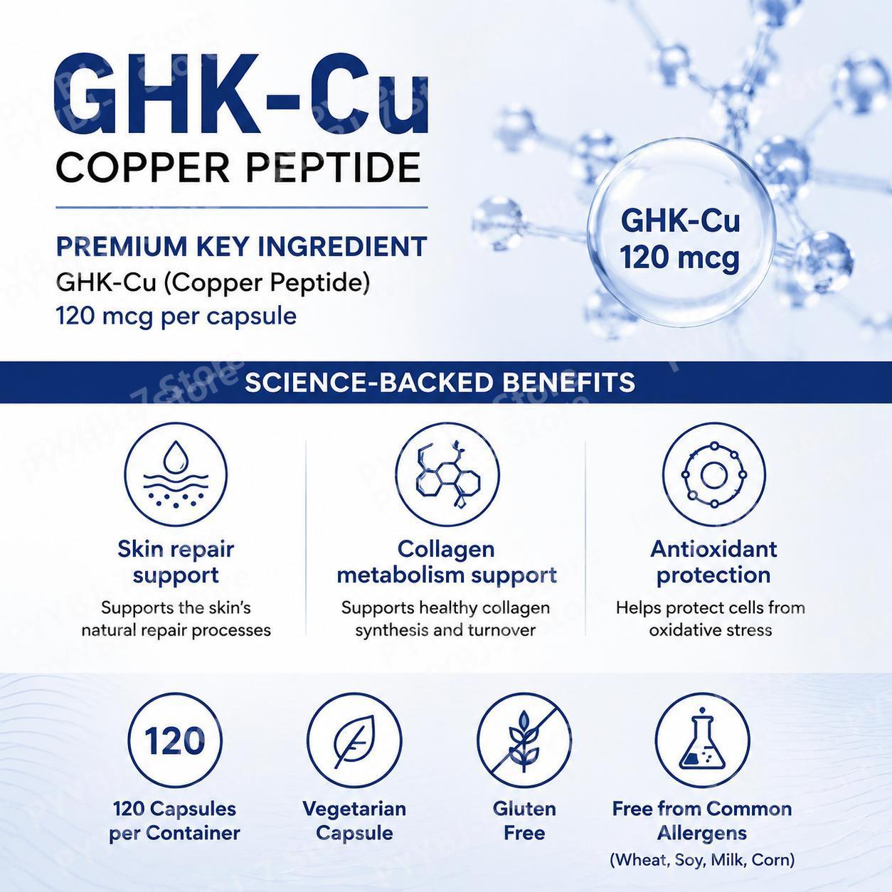 كبسولات مكمل ببتيد النحاس GHK- - مراجعة Health Wellness & Nutrition Center Llc وسعره